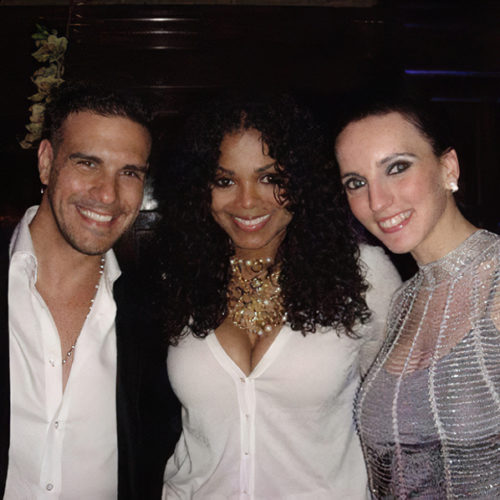 Romina Godoy con Janet Jackson